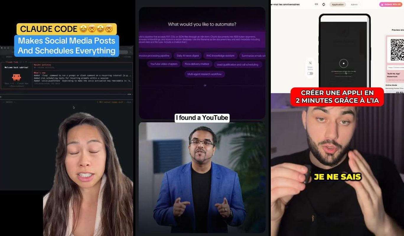 Person using Claude AI to rapidly build multiple apps on laptop screen showing code generation interface