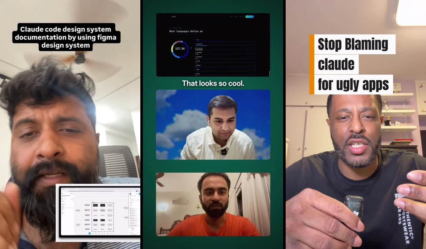 Developer creating professional portfolio website using Claude AI interface with code editor and design elements visible