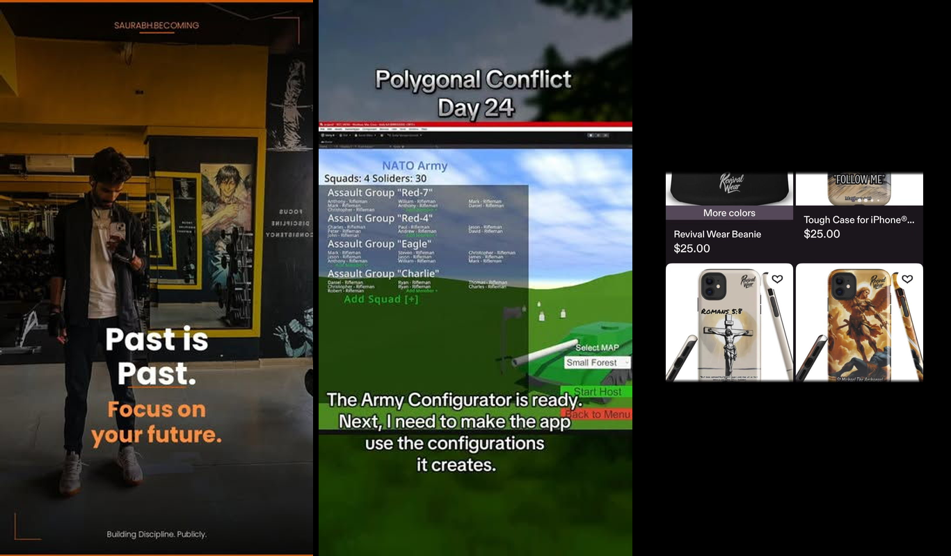 Person coding on laptop with Claude AI interface showing app development progress over 7-day challenge timeline